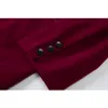 Chic High Waist Belt Slim Red Women's Blazer Vintage Party Elegant V Neck Korean Coat Jacket Ladies OL Stylish Loose Outwear Top 210417