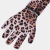 Шестайл леопардовый печати перчатки чулок одевает платье сексуальные женщины Bodycon Новый стиль вечеринка Сторона колл дамы весенние мини-платья 2020 x0521