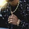2021 12 мм Miami Cuban Link Change Bracelets Набор для мужского тенниса Ожерелье Bling Hip Hopced Out Diamond Gold Золото Серебро Рэпер Цепочки Женщины Роскошные Ювелирные изделия Подвески) AA2