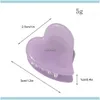 Clamps Jewelry Heart-Shaped Women Aessories Girl Candy Color Claws Female Crab Ladies Ponytail Hair Holder Drop Delivery 2021 Pymth