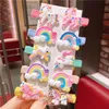 Haarschmuck 10pcs / set Koreanische Mädchen Cartoon Früchte Eiscreme Haarnadel Kinderclip Süße Barrettes Ornament Mode