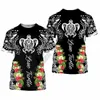 Amazing Polynesian Sea Turtle TattooHibiscus hajuku Fashion 3D Printed Shorts Sleeves T-shirts Män / Kvinnor Toppar 210707