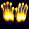 2022 Новая вечеринка украшения Хэллоуин светодиодный мигающий палец загорается красочные осветительные перчатки Rave Rapid