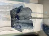 Dekor sommar mode mesh kläder ljusblå denim tvättade fickor Zippers shorts kvinnliga bottnar wl38605l 210625