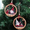 Kerstmis Houten Lichtgevende Hangers Led Lichten Deur Opknoping Ornament Kerstmis Tree Decoraties Nieuws Jaar Gift Home Decor