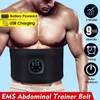 USB -uppladdningsbar EMS Fitness Slimming Belt Intelligent LED Elektrisk muskelstimulator Abdominal Vibration Midja Massager 27474499