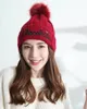 Стиль леди шляпа осень и зимняя утолщение теплые вязаные кепки