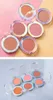 Bakad Blush Cruelty-Free Powder Shape Contour Highlight Face för en skimmer eller matt Finish Gradient Kosmetika lätt blandbar blusher, Shimmer Portable