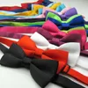 kids Bow tie Boys Girls School Fashion Bowtie Solid Candy Colorful Baby Butterfly Cravat