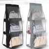 Sacs de rangement 6 poches sac à main organisateur suspendu pour armoire placard sac transparent 3 couches étagère pliante divers