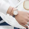 Casual Ankomst Stora Försäljningsdesigners Se för Kvinna Mode Trend Girls Quartz Armbandsur Armband Kombination Spot Elegant 304