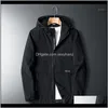 Trench Outerwear CoatS Apparel Drop Leverans 2021 4XL 5XL 6XL 7XL 8XL Mens Long Hooded Windbreaker Coat Höst varumärke Kläder Zipper Ficka