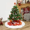 2020 Jupes d'arbres de Noël Faux de Noël Fourrure de Noël Décoration d'arbre de Noël Joyeux Noël Fournitures pour le nouvel an Accueil Décor Extérieur Decor de Noël - 90cm
