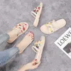 Women's Slippers Wear Summer Style Net Red Flat Bottomed Beach Sandals Fashion Shallow Women Shoes Wedges