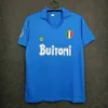 Maradona 1986 1987 1988 1999 Napoli Retro Soccer Jerseys Vintage 87 88 89 91 93 Coppa Italia Naples Naples Classic Football Shirts