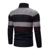 Automne hiver cardigan hommes rayé tricoté cardigan hommes veste d'hiver manteau fermeture éclair cardigan chaud tricoté pull 211008