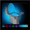 Altre forniture Bagno Casa Giardino Consegna a goccia 2021 Led Attivato dal movimento Bagno Lampada da notte WC Sensore di luce Sedile Nightlig