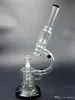 Hot Microscope Glasbong Bohrinseln Bongs Rauchen Wasserpfeifen Dual Chamber 4 Rocket UFO Percolator Dab Rig Wasserpfeifen