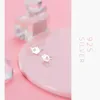 100% Real 925 Sterling Silver Animal Cute Small Pig With Heart Stud Earrings for Women Grils Jewelry Gift 210707