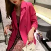 Sungtin Oversized Blazer Kobiety Jacket 2021 Nowy Plus Size Chic Wiosna Jesień All-Match Blazers Fashion Office Lady Tops X0721