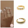 100% 925 Sterling Silver European Hiphop Geometry Circular Punk Open Rings For Woman Index Finger Accessories Ring Jewerly Gift