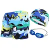 3 adet Yüzme Sandıklar + Yüzmek Kapaklar + Gözlük Çocuklar Mayo Çocuk Bebek Erkek Yüzmek Sandıklar Şort Plaj Şapka Gözlük