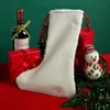 Sublimatie Blanco Sequin Christmas Kousen Gepersonaliseerde Xmas Stocking Houders Gold Flip Up Custom Kids Glittery Socks Decorations Home Dec