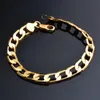 Lien chaîne en gros Noble mode argent couleur or 8 MM hommes femmes Bracelet breloque mariage haute qualité bijoux Fawn22