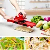 크리스마스 파티 mandoline 슬라이서 도구 vegetablecutter 스테인레스 스틸 블레이드 수동 감자 필러 당근 강판 Dicer AKC6035