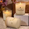 1pcs Romantic Aromatherapy Candle with Wood Lid Flameless Scented Candles for Wedding Party Wax Candles Last about 36 Hours