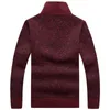 Männlich Heißer Herbst Gestrickte Solide Pullover Langarm Hohe Kragen Blusen Half Zip Wolle Winter Mantel Bequeme Kleidung Y0907