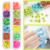 12 Grille Mélange De Fruits Polymère Flocons D'argile Molle Pour Nail Art Résine Époxy UV Moule En Silicone Flocons Slime Remplissage Faire Des Pinces À Épiler DIY