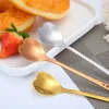 Stainless Steel Mixing Spoon Heart Design Scoop Coffee Spoon Dessert Sugar Stirring Spoons Teaspoon Christmas Wedding Gifts Tableware Decoration HY0340