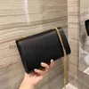 Beautiful Fashion Shoulder Bags Black Luxury Designer Bag Chains 24CM Girl Women Ladies Female Leather Handbags Crossbody Clutch Totes Flaps