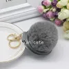 Novelty Plush ball key chain Puff Mirror Keychains Car Bag Christmas Party Favor 21Styles T2I52401