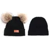 Hats Caps & Baby Stuff Hat Knit Solid Winter Warm Fashion Boy Girl Comfortable Hedging Imitation Raccoon Hair Ball High Quality Children Cap