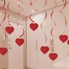 1 paquet/6 pc amour coeur plafond suspendu spirale Piral guirlande décoration de mariage saint valentin fête ornements bricolage décor