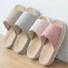Comfortable Unisex Bed Slippers Women Designer Home Linen Beach Shoes Harajuku Bohemia Style Slides Female Flip Flops K722
