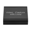 HD 1080P 4K Capture Capture Card HDTV إلى USB 2.0 يلتقط الفيديو الموصلات سجل لعبة البث المباشر البث التلفزيون الحلقة المحلية