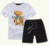 T-Shirts Sommerkleidung Sets Jungen T-Shirt Cartoon Animal Print Designer Kinderkleidung Mädchen Sport Zweiteilige Rundhals Kurzarm Hosen 2-7 Jahre T230209