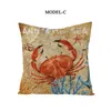 Nordic retro linnen decoratieve kussen knuffel kussenslopen aangepaste blauwe anker dier bankhoezen Gooi kussenhoes Home decorhousehold manufactory groothandelsprijzen