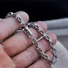 Klassieke heren tij merk 925 sterling zilveren armband chain paar persoonlijkheid geavanceerde licht luxe mode retro zilveren sieraden