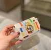 Para Çantası Kadın Nano Cüzdan Lüksler Tasarımcılar Mini Crossbody Çanta Moda Tuval Patchwork Renk Çile Zincir Çanta ile Mektup Sevimli Çanta