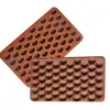 Bakvormen Cake Bakvorm Gereedschap 100% Food Grade Siliconen Mini Koffieboon 55 Roosters Chocolade Sugar Candy Mold DIY Bakvormen 18.5 * 11 * 1,4 cm