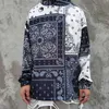 Moda-bandana patchwork hoodies moletom strimwear primavera outono mens hip hop casual hoodie hoodie harajuku tops wy457