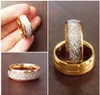 Luxury Mens Smycken Tillbehör 8mm Guld Tungsten Karbid Ring Inlay Silver Meteorit Pattern Bröllop Band för män