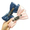 Accessori per capelli Classic Style Pearl Satin Multicolore Bow Clip Spring Clip Codaccia femminile