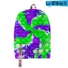 25 Colors Backpack Anime 3D Digital Rainbow Backpack Teenager Push Bubble Printed Back To School Bookbag228H