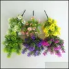 Decorative Flowers & Wreaths Festive Party Supplies Home Garden Artificial Plant Wedding Christmas Gifts Decoration Wall Diy Green Leaf Land