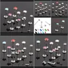 Labret, Jewelry Drop Delivery 2021 Style Flat Plane Interannually Lip Piercing Labret Bar 10 Color 6/8 / 10Mm Long Tragus Helix Earring Stud Bod